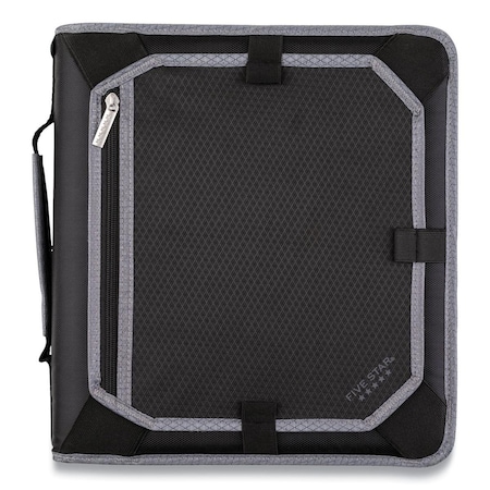 Mead Products 2 in. 3 Rings Zipper Binder, Black & Gray Accents 29052IT8